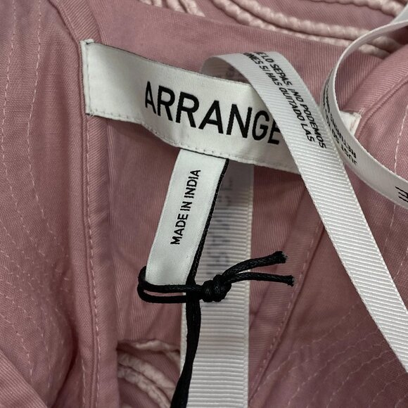 NEW ARRANGE Mini Dress Baby Pink Size 6 | Wave Textured Sleeveless V-Neck - Picture 6 of 11